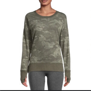 Avia shirt - green camo long sleeve loungewear or activewear